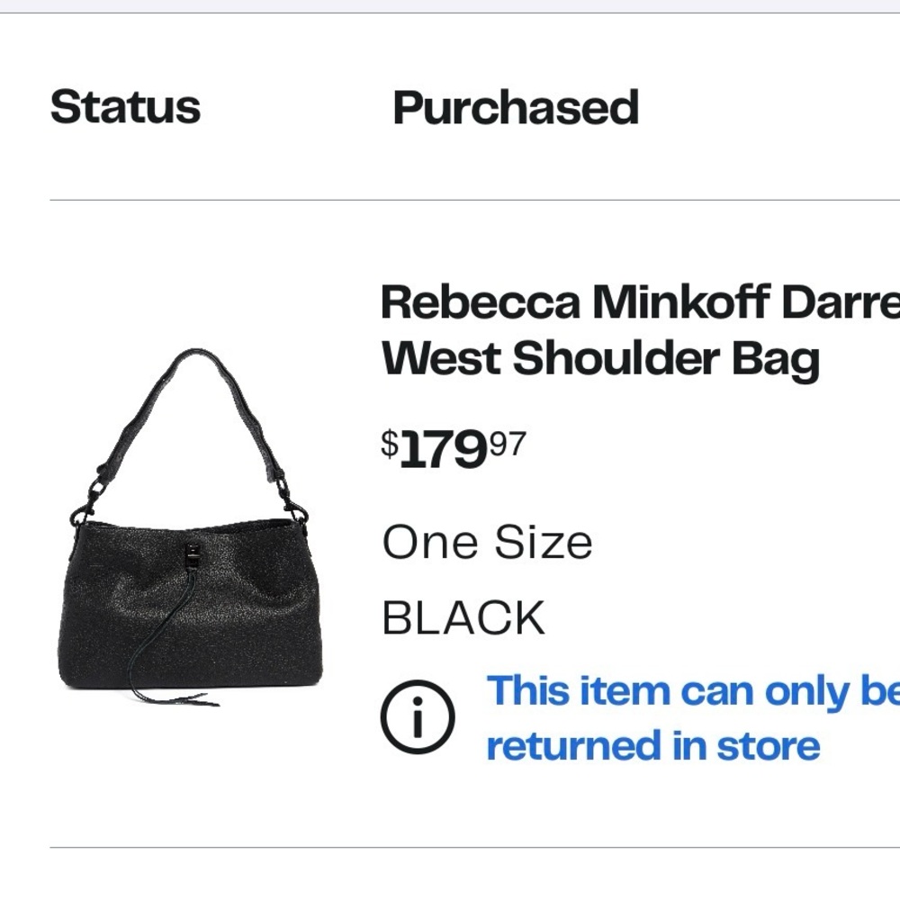 Rebecca Minkoff Black East-West Shoulder Bag